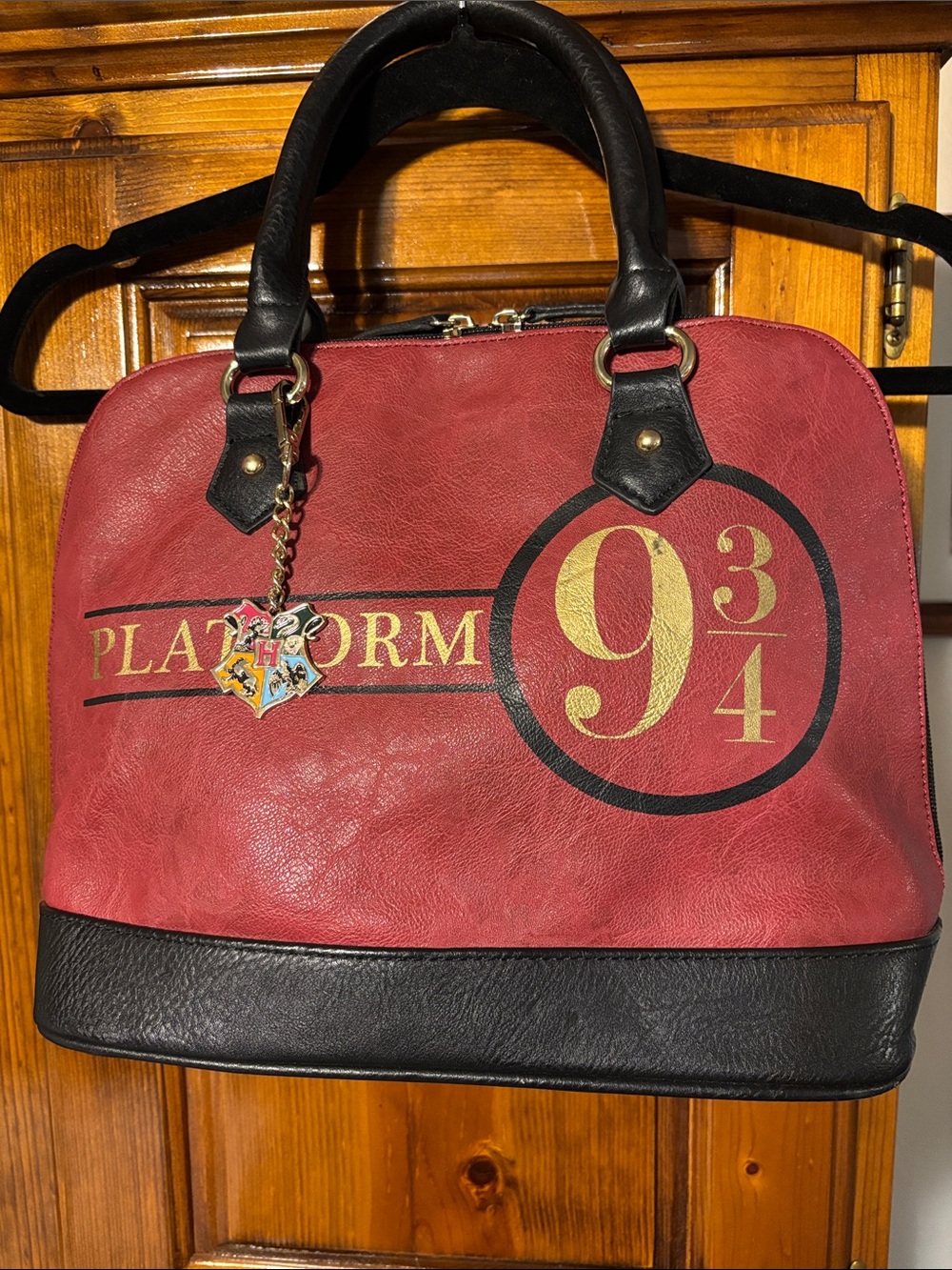 Warner Bros. Platform 9 3/4 Burgundy and Black Satchel